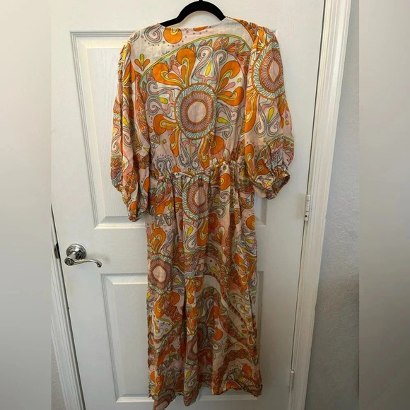 Sundress EVA LONG DRESS LINEN HAVANA AQUARELLE - Picture 5 of 7